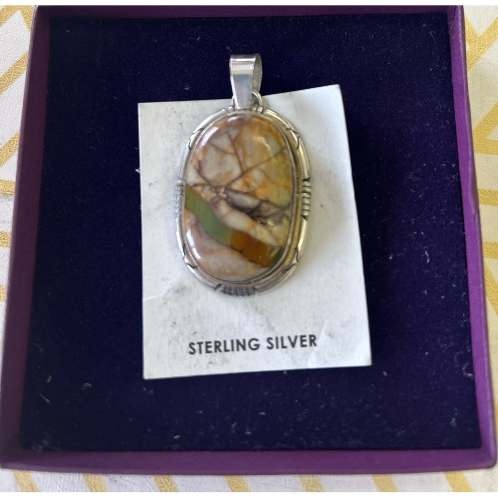 STERLING SILVER ENGRAVED ON THE BACK SCOTTY SKEETS BOULDER PENDANT NEW